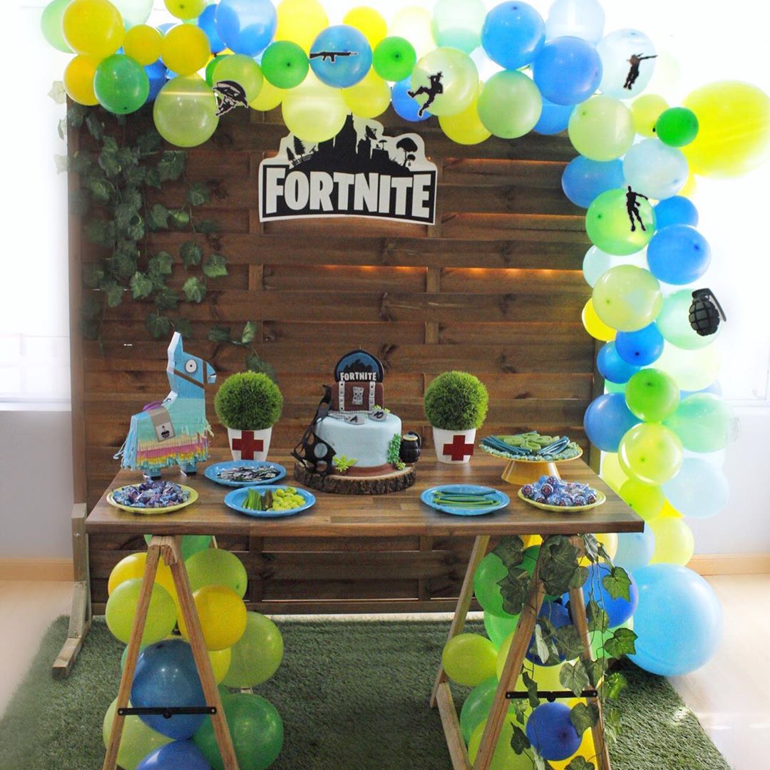 cumpleaños de fortnite decoracion