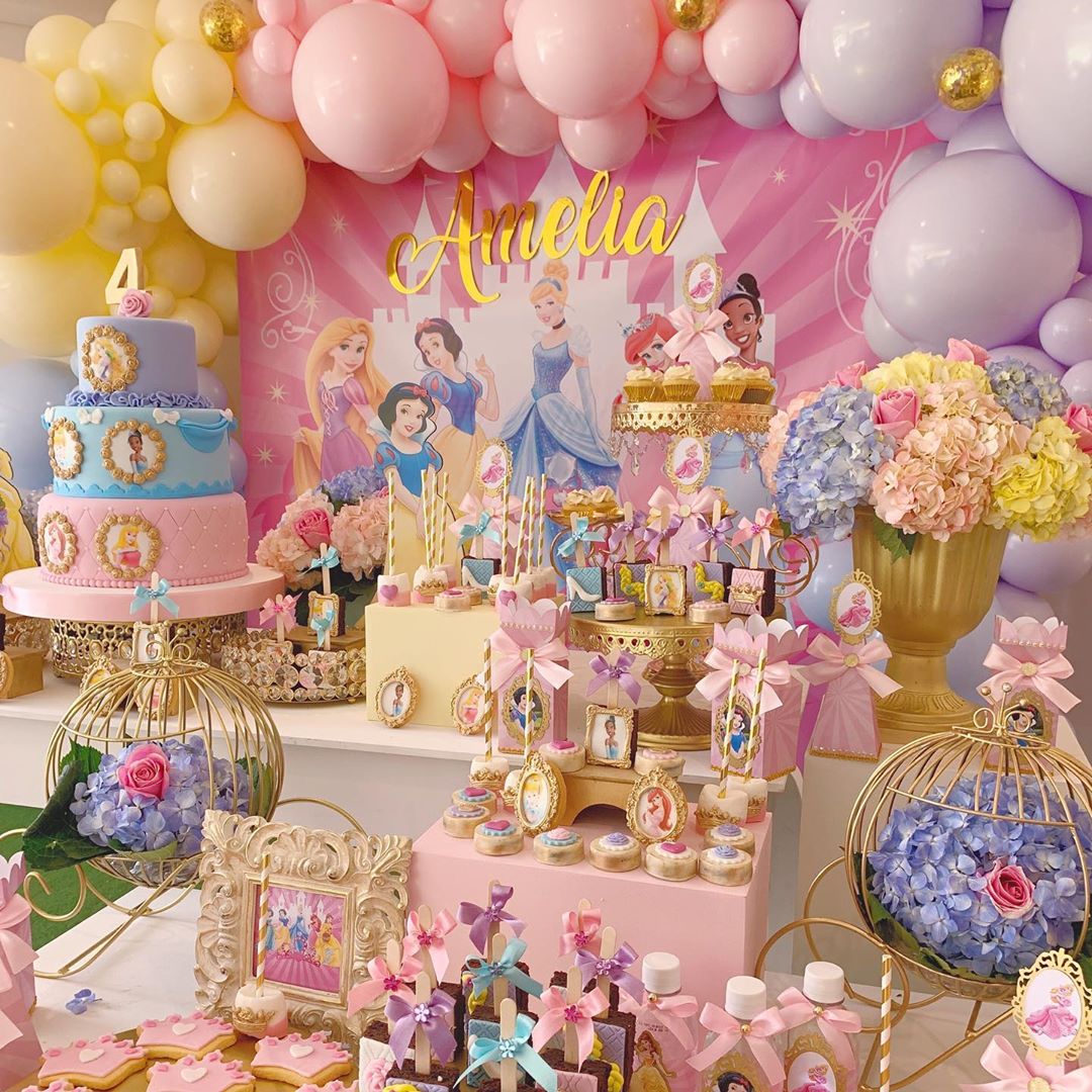 mesa de dulces princesas disney
