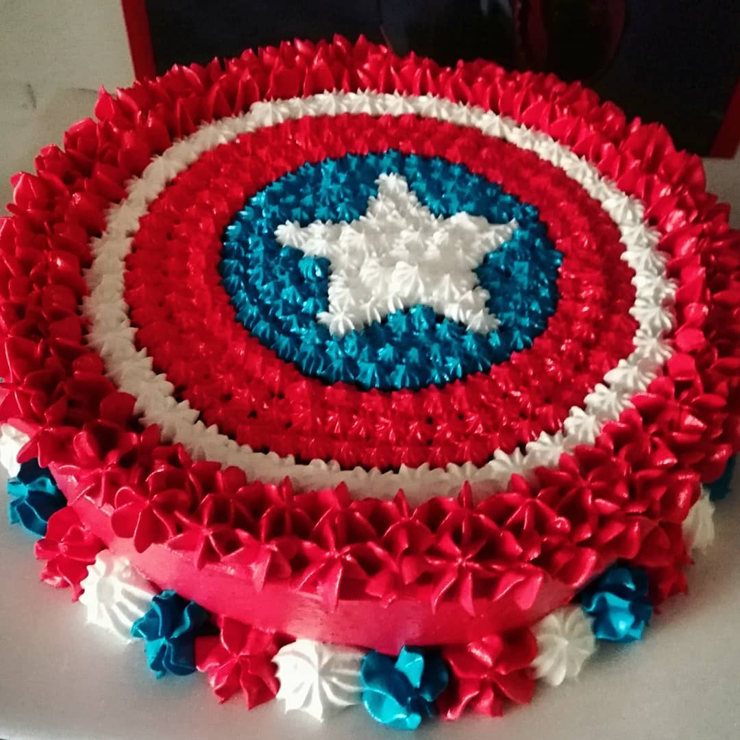 pastel del capitan america
