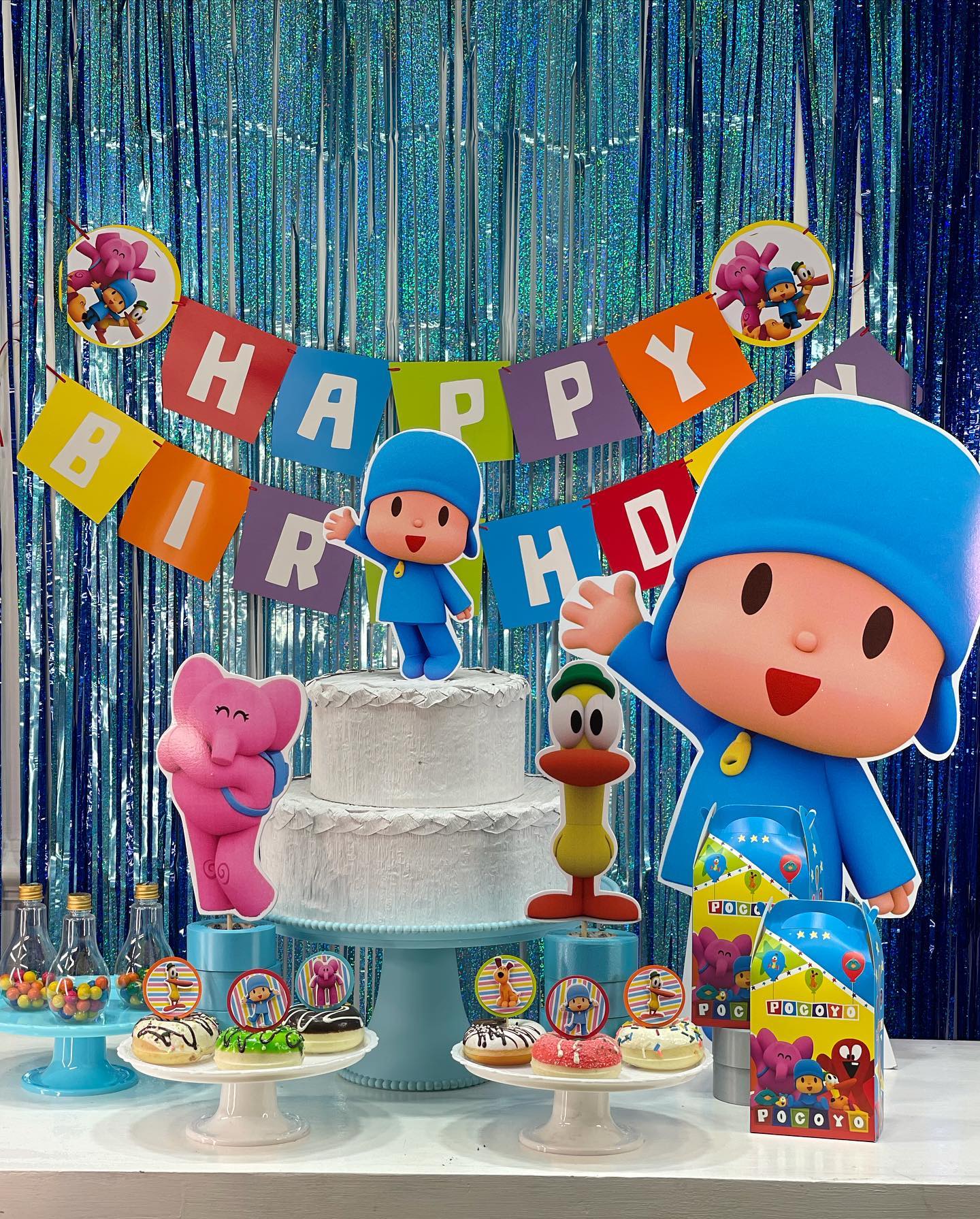 decoración de pocoyo para cumpleaños - con globos - SP