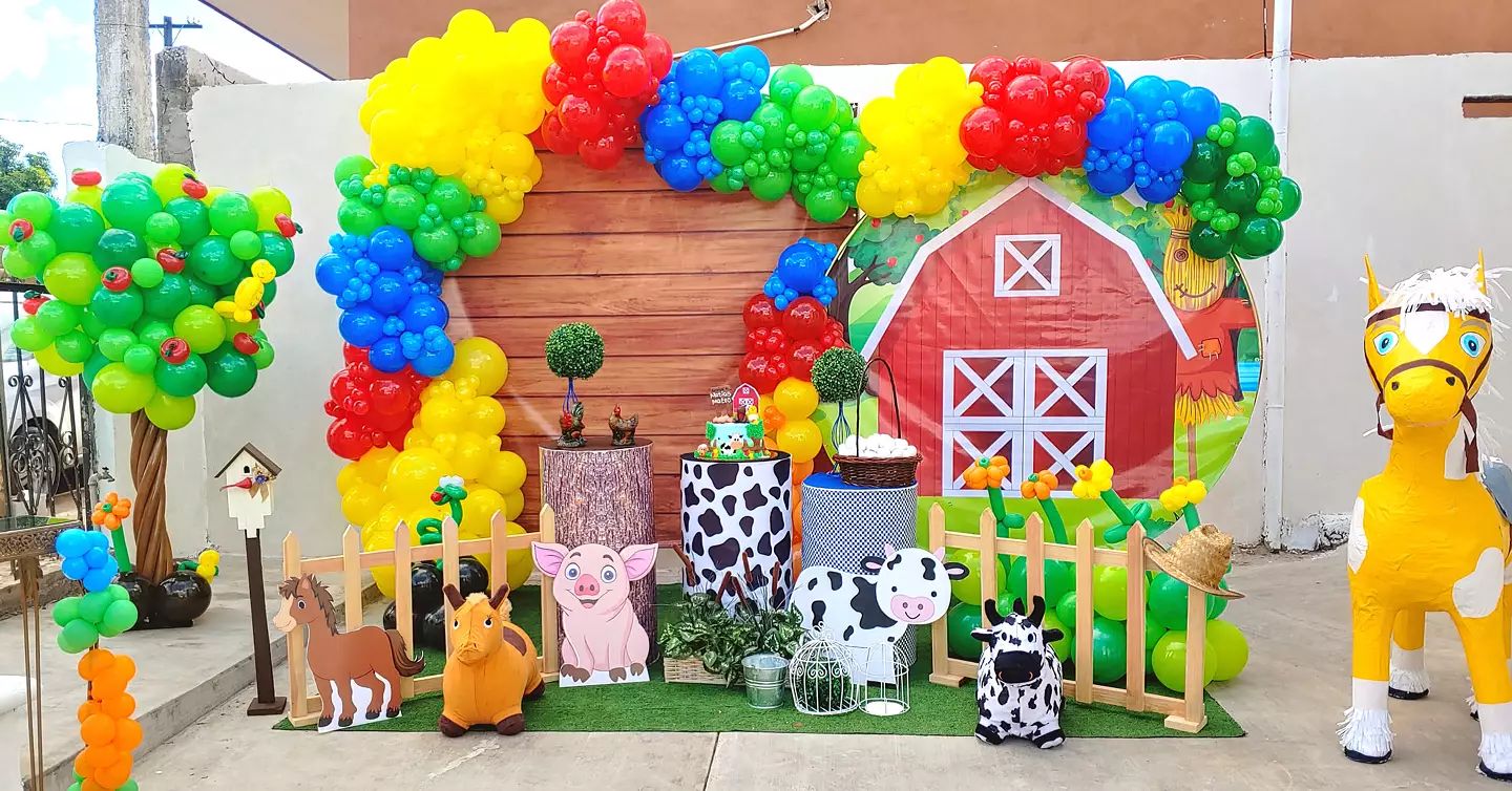decoracion fiesta de la granja para niños