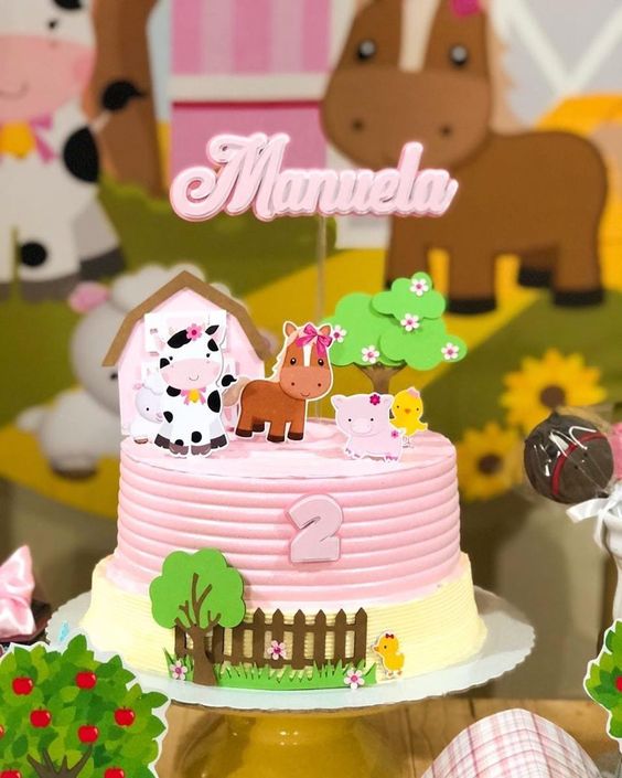 torta animales de la granja