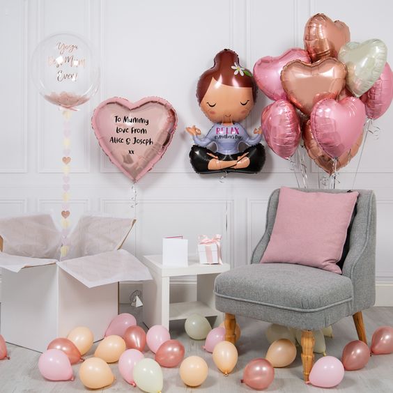 decoracion para mama con globos