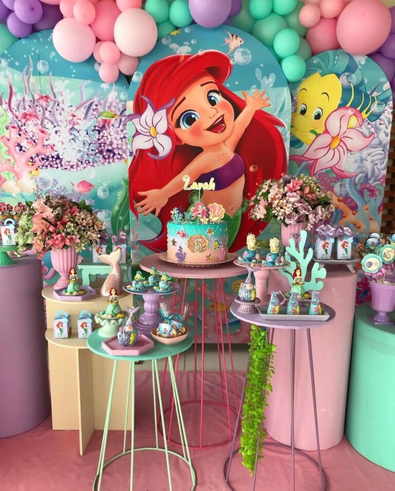 Ideas Para Una Fiesta De Ariel La Sirenita Decoración Pasteles Y Más 6577