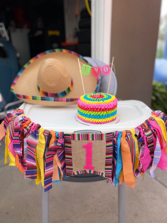 fiesta mexicana para niña de 1 año