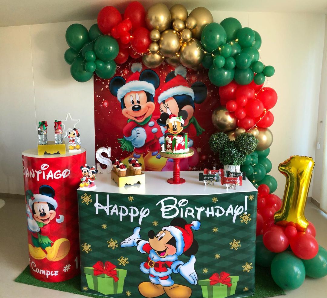 cumpleaños Mickey de navidad