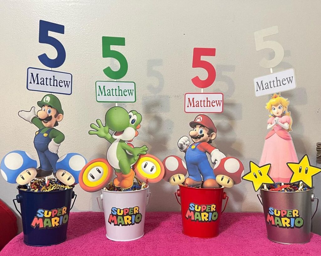 Adornos de Mario Bros para fiesta