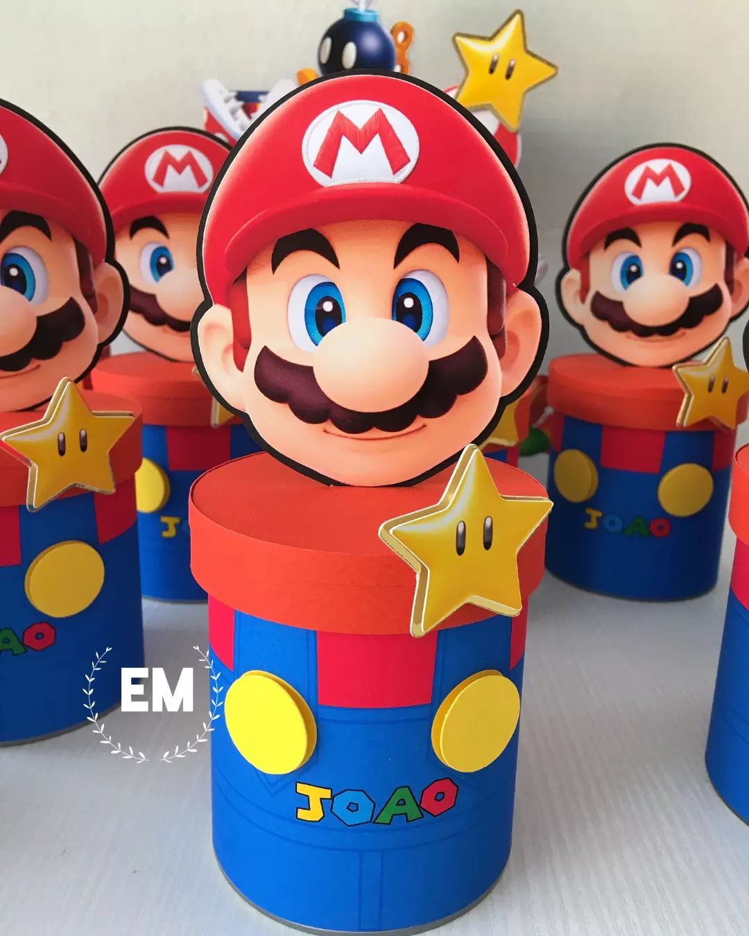  Suministros de fiesta de cumpleaños de Mario, regalos de fiesta  de Mario incluyen 12 cajas de dulces, decoraciones de fiesta de Mario Super  Bro, caja de regalo para niños y niñas 