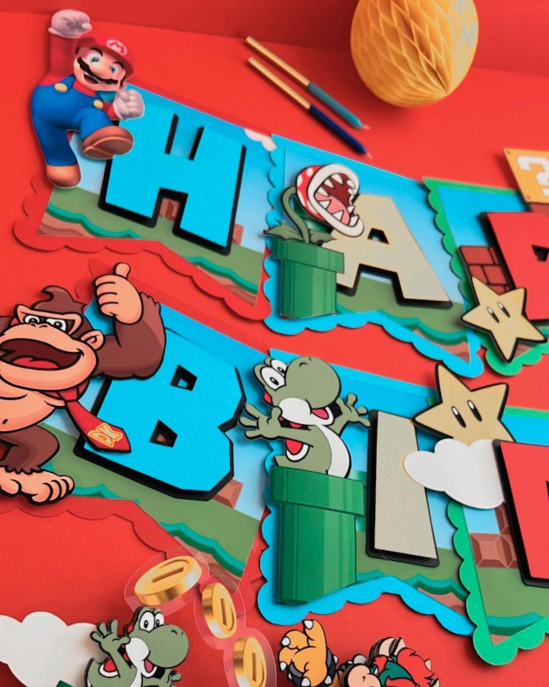 Manualidades de Mario Bros para cumpleaños