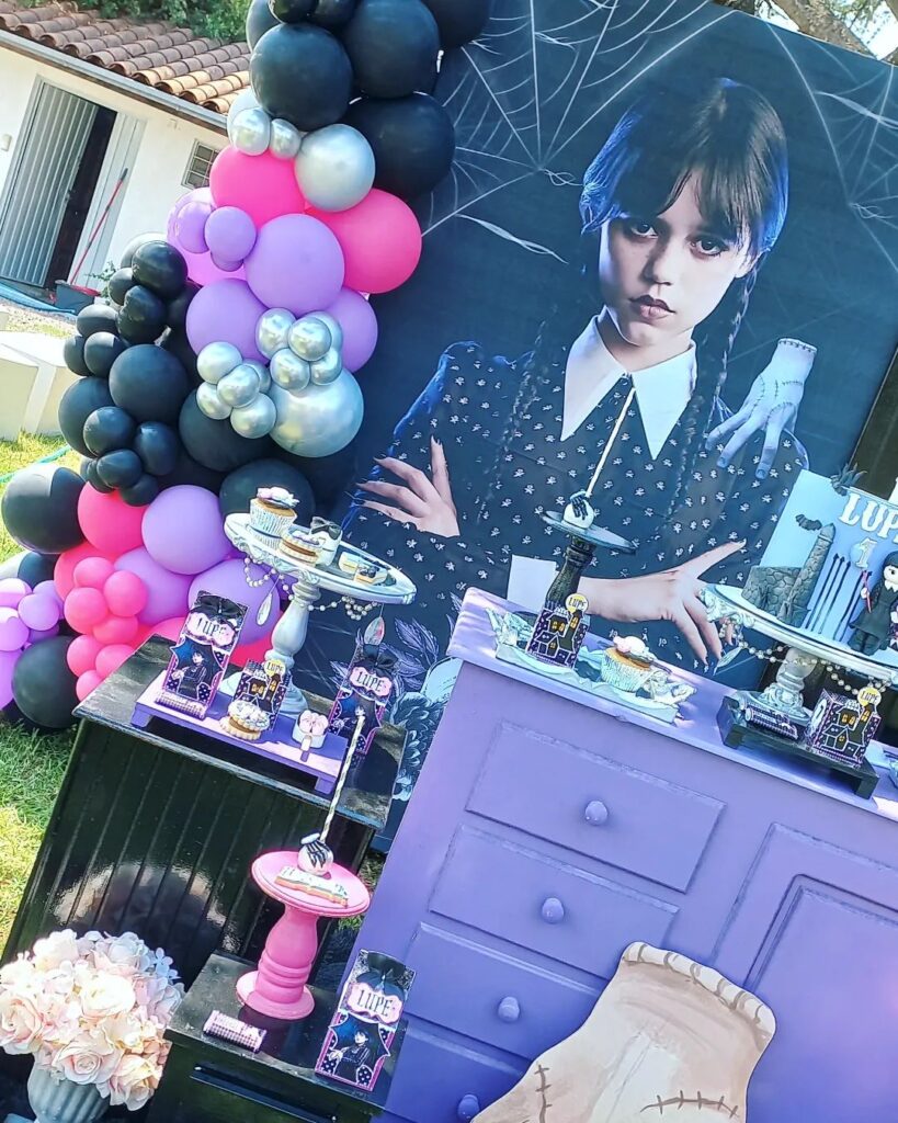 Wednesday Addams party decorations