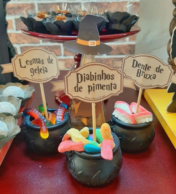 Mesa de dulces Harry Potter