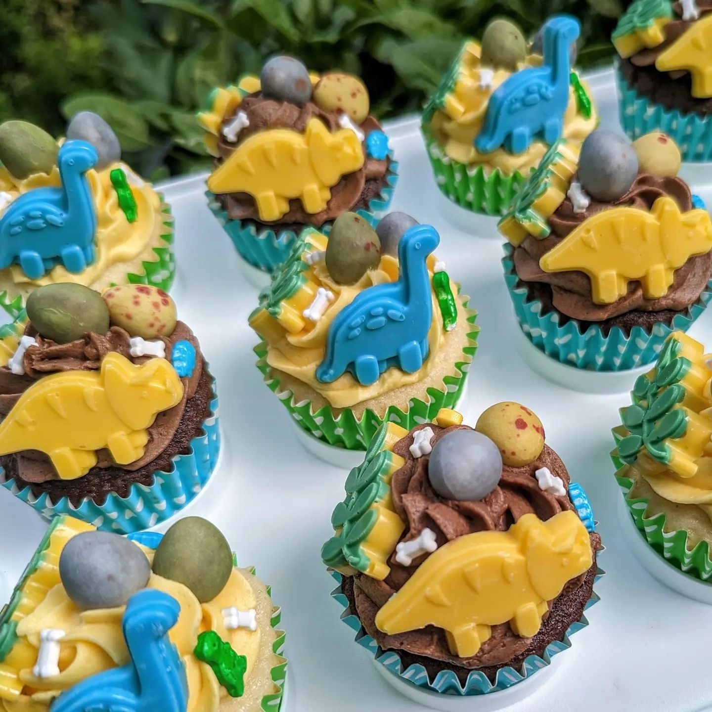 Cupcakes de dinosaurios