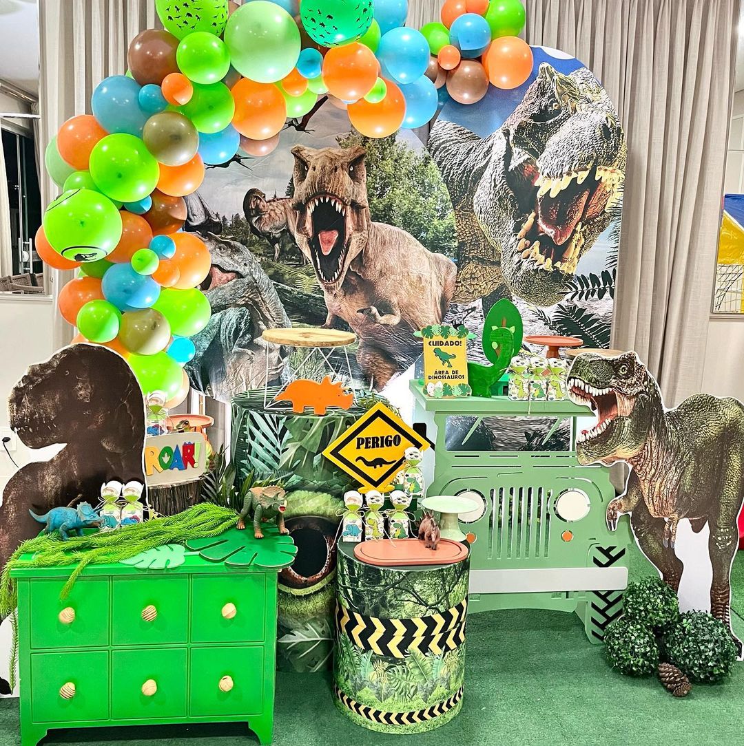 enormes globos de papel de dinosaurios jungle safari fiesta temática fiesta  de cumpleaños decoración globos juguetes para niños