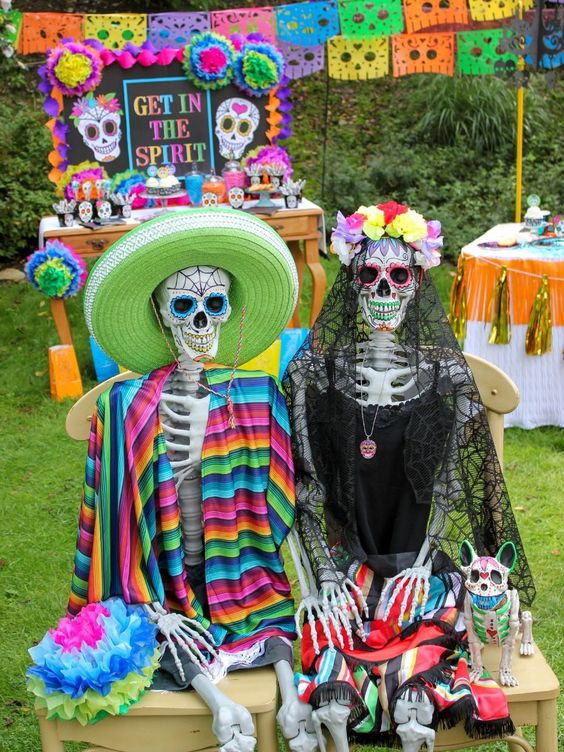 Decoración día de muertos exterior