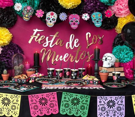 Decoración fiesta de día de muertos 