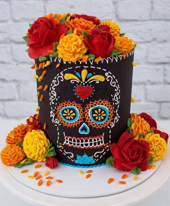 Pastel temática día de muertos 