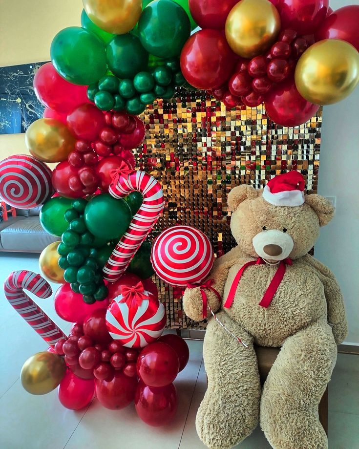 Arcos de navidad con globos