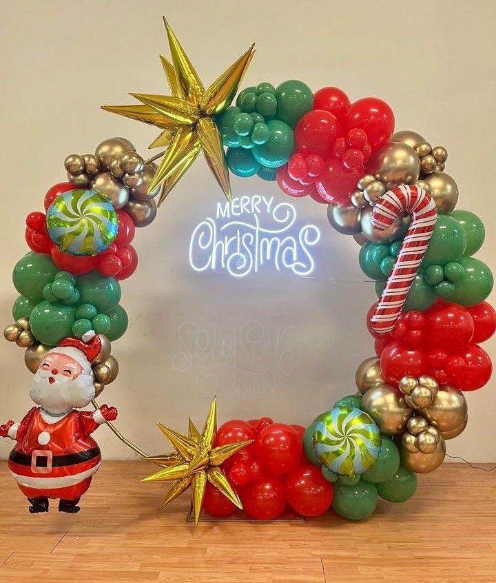 Arcos de navidad con globos