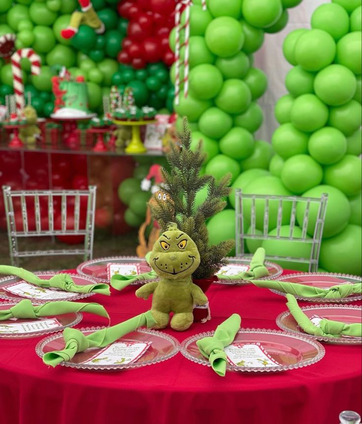 Centros de mesa del Grinch