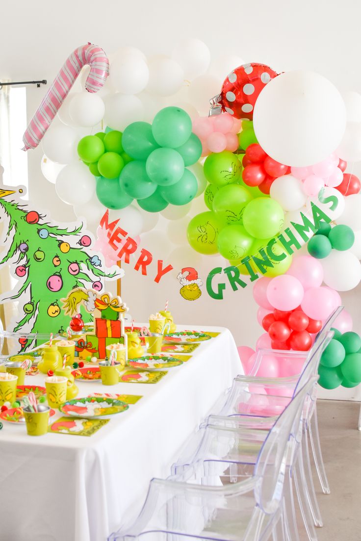 Ideas de decoración cumpleaños del Grinch